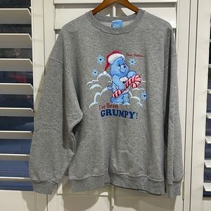 Y2K Care Bears crew neck. Grumpy bear. Size XL Christmas crew